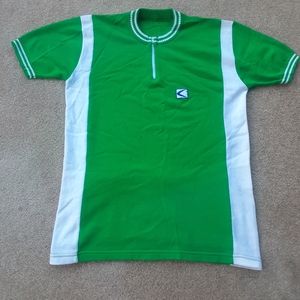 Vintage 1970s Acrylic Cycling Jersey By Valsport, 3 Rear Cargo Pockets, NOSWOT